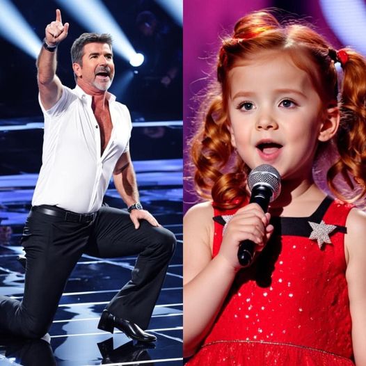 After waiting for so long, Simon Cowell pressed the button, knelt down